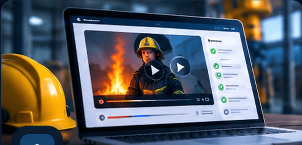 Illustrasjon av digital kursportal og opplæring